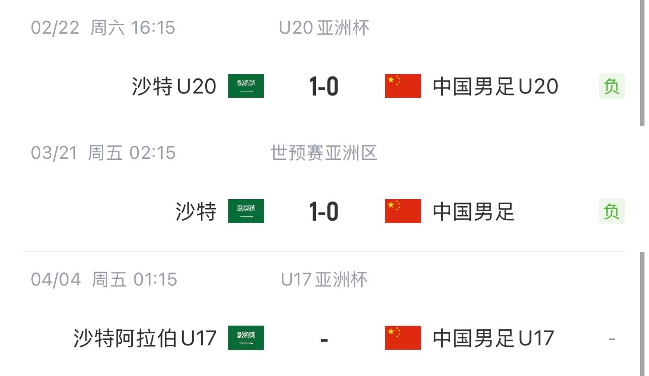  國字號三遇沙特！國少U17亞洲杯首戰(zhàn)對陣沙特，此前國足&國青均負