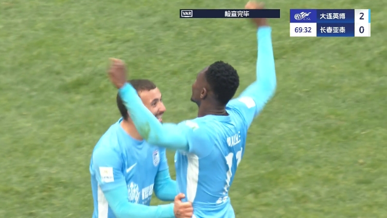  馬萊萊大連處子球！呂焯毅助攻馬萊萊破門，大連英博2-0亞泰
